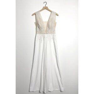 MICHELLE ROTH Bari Jumpsuit Wide Leg Beaded